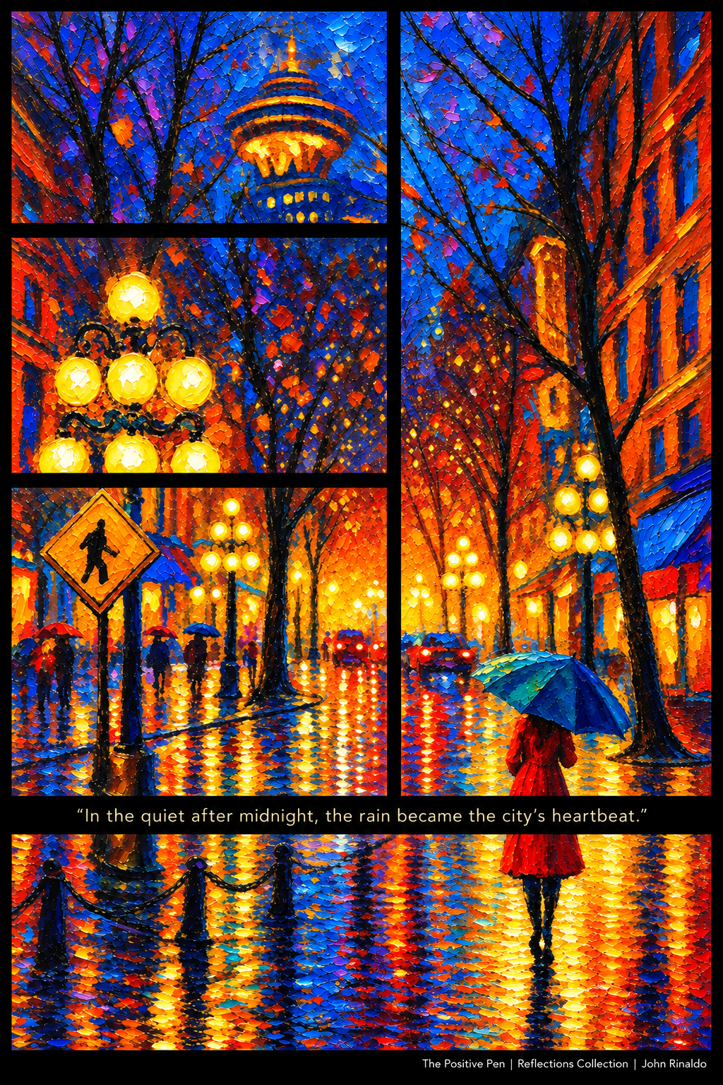 Gastown Night — The Positive Pen Reflections Collection by John Rinaldo, 2:3 artwork