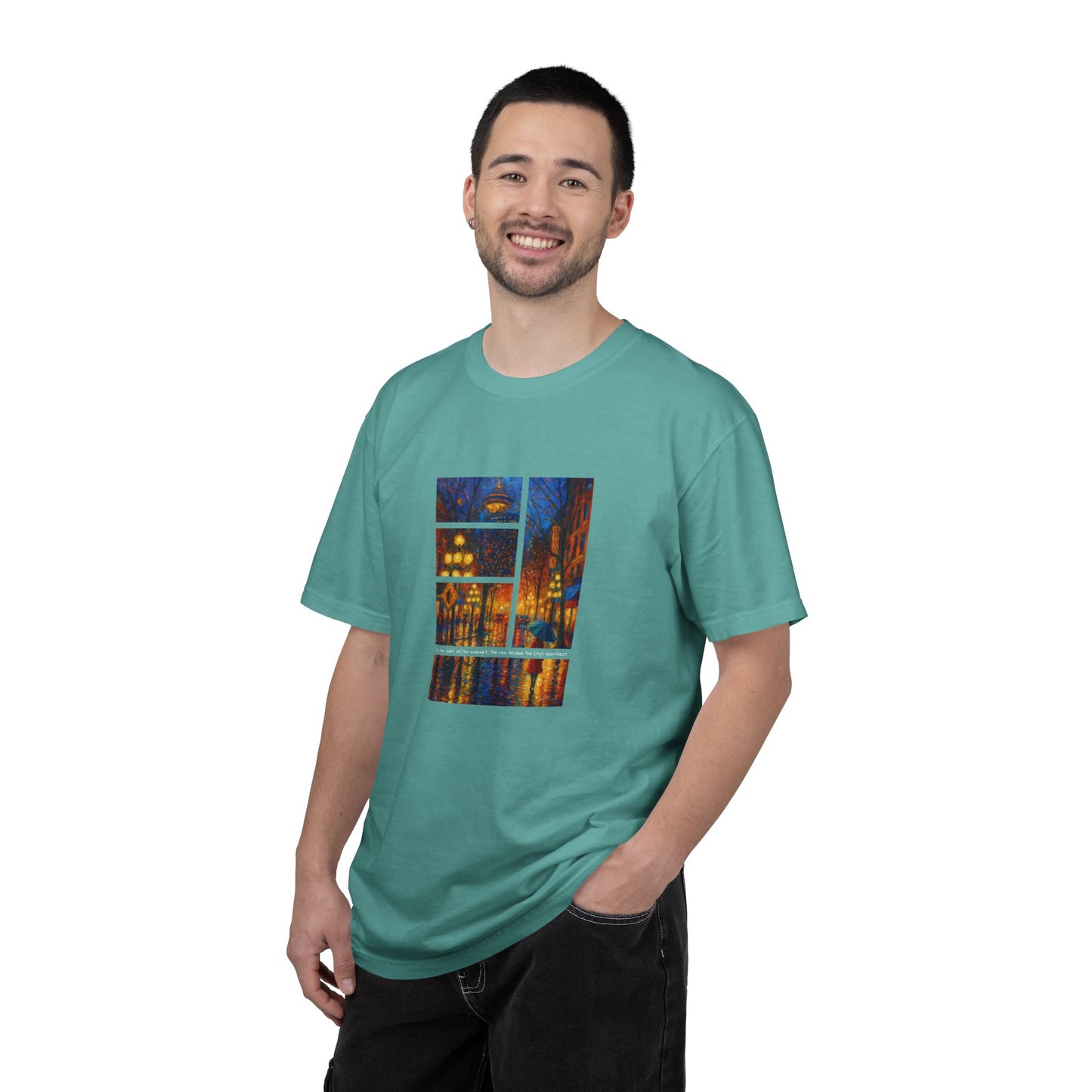 T-Shirt: Reflections No. 1 — “Gastown Night” | Inspiro Art Studio by John Rinaldo