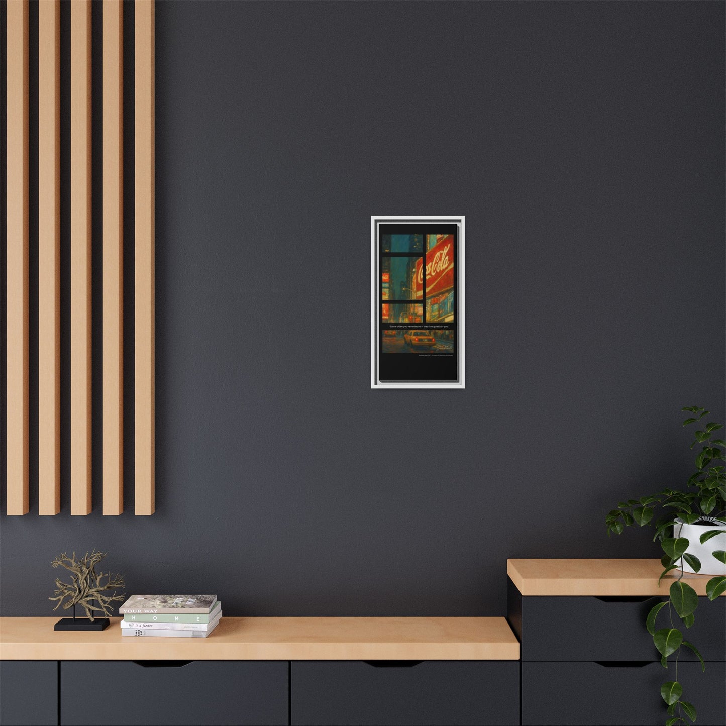 “Nostalgia, New York” – Reflections Collection Framed Matte Canvas Print | Inspiro Art Studio by John Rinaldo