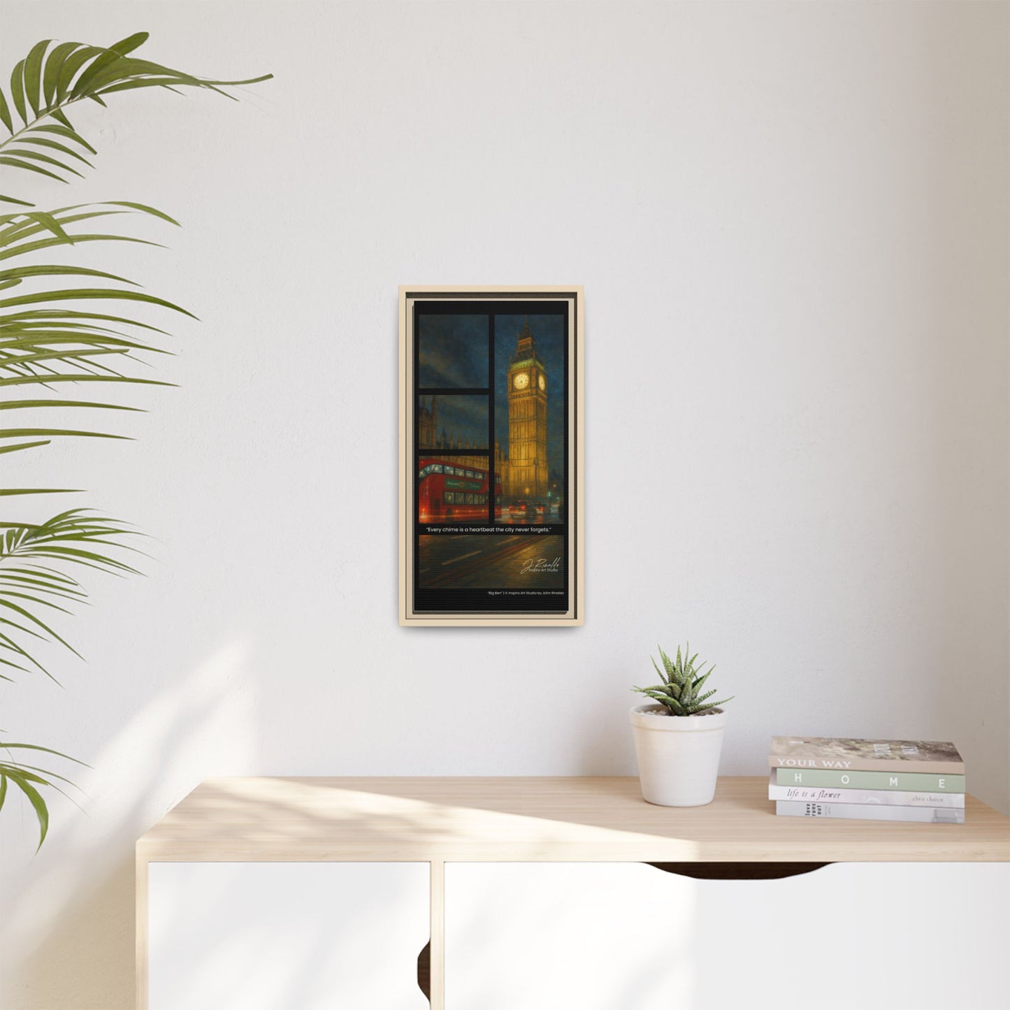 “Big Ben” – Reflections Collection Framed Matte Canvas Print | Inspiro Art Studio by John Rinaldo