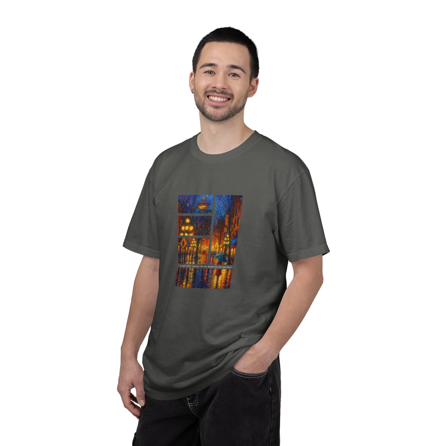 T-Shirt: Reflections No. 1 — “Gastown Night” | Inspiro Art Studio by John Rinaldo