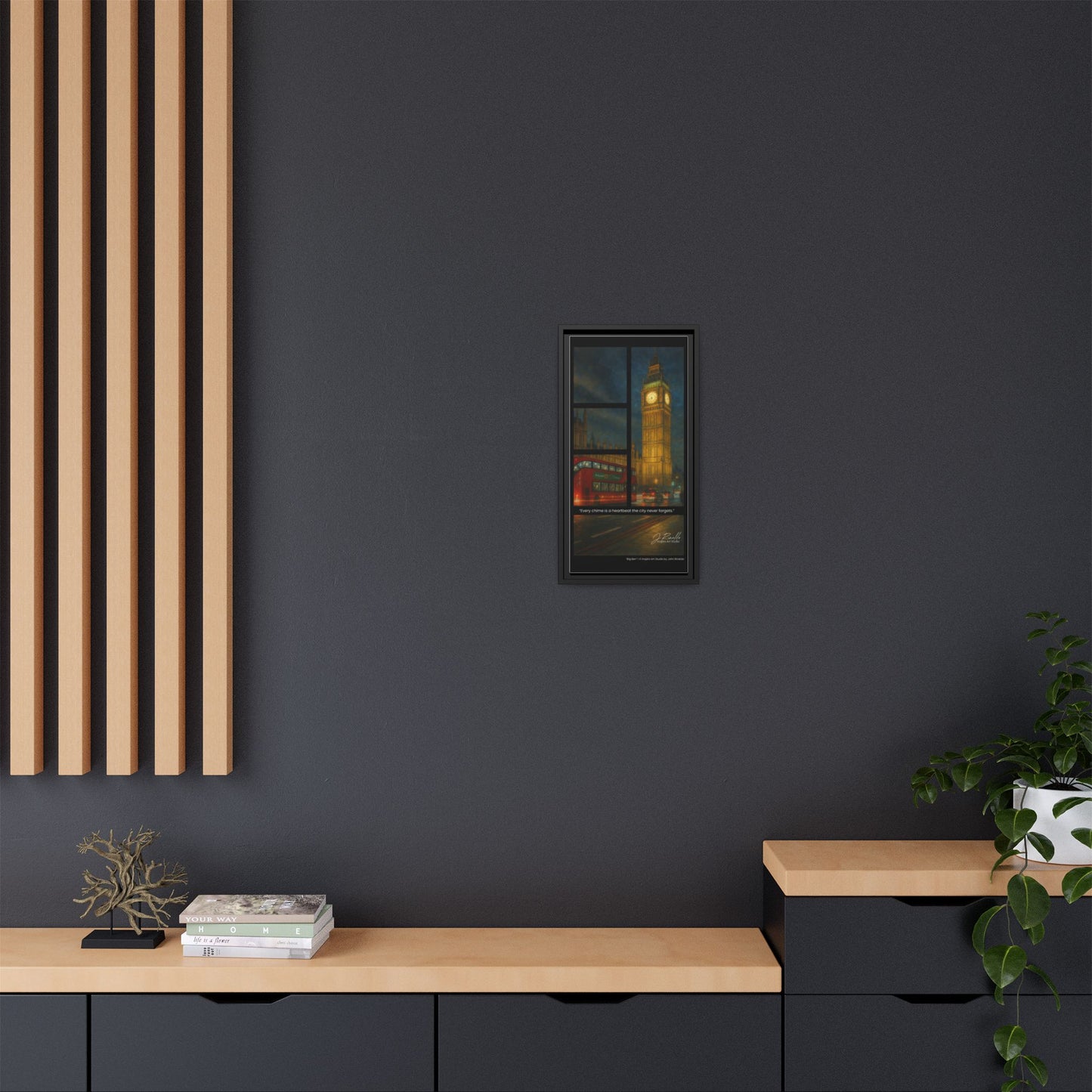 “Big Ben” – Reflections Collection Framed Matte Canvas Print | Inspiro Art Studio by John Rinaldo