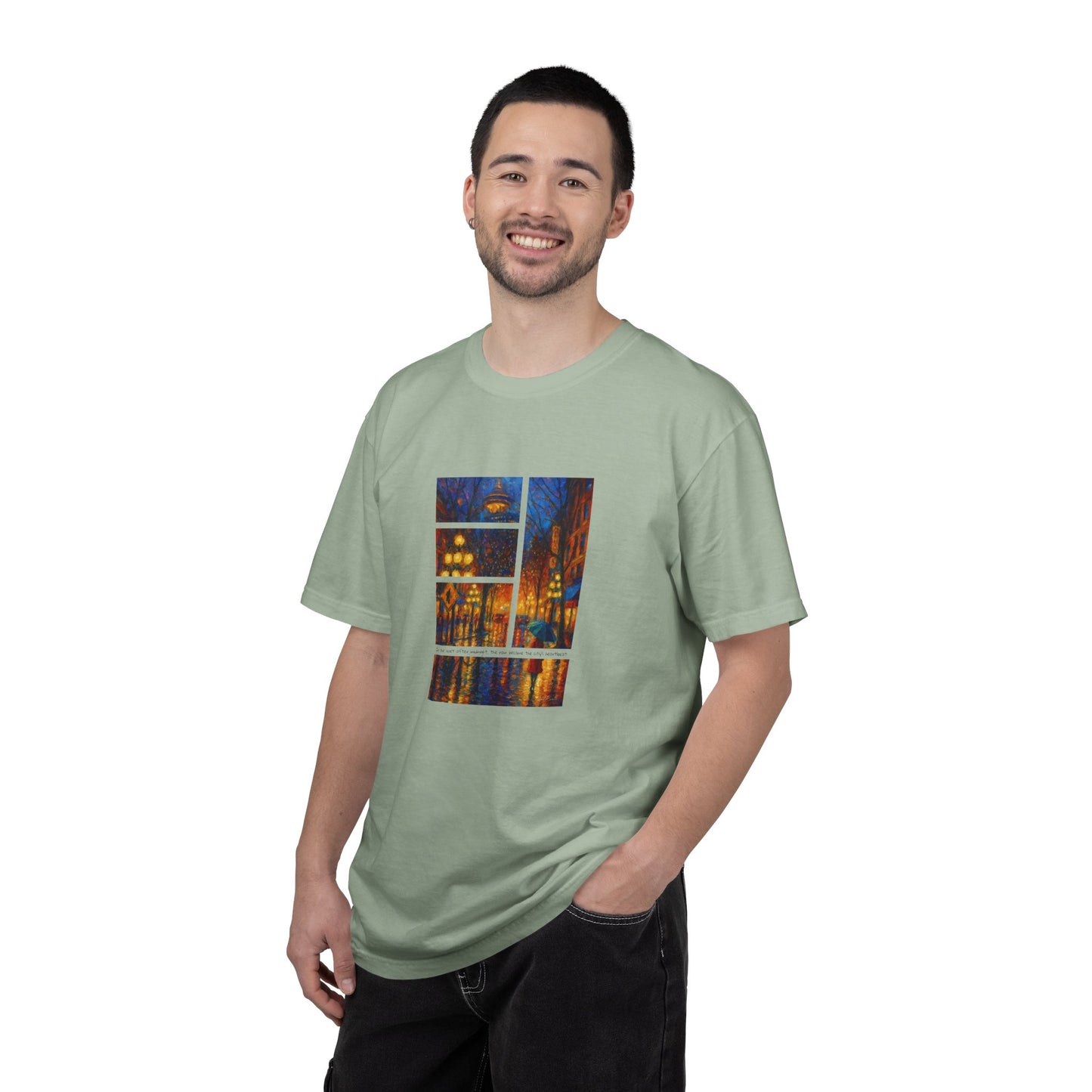 T-Shirt: Reflections No. 1 — “Gastown Night” | Inspiro Art Studio by John Rinaldo