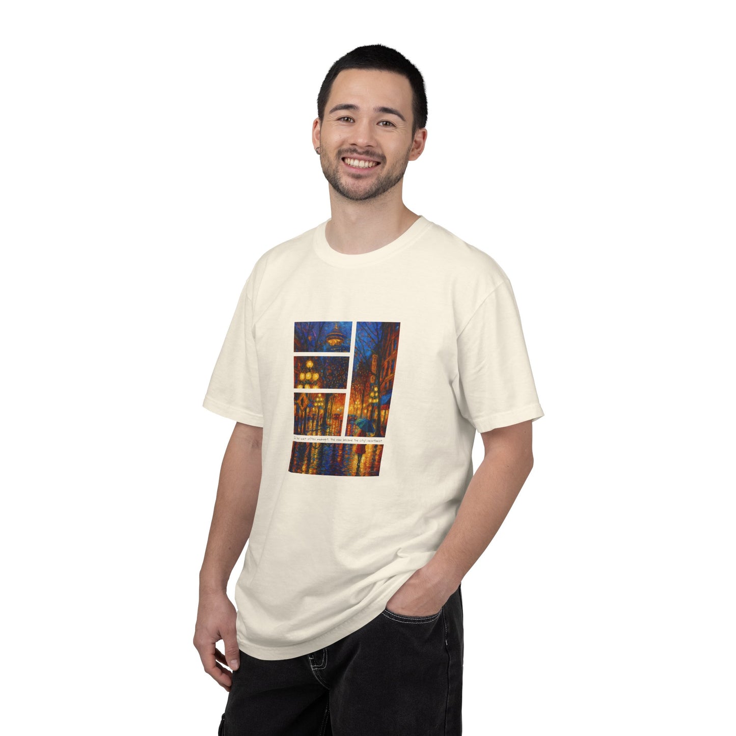 T-Shirt: Reflections No. 1 — “Gastown Night” | Inspiro Art Studio by John Rinaldo
