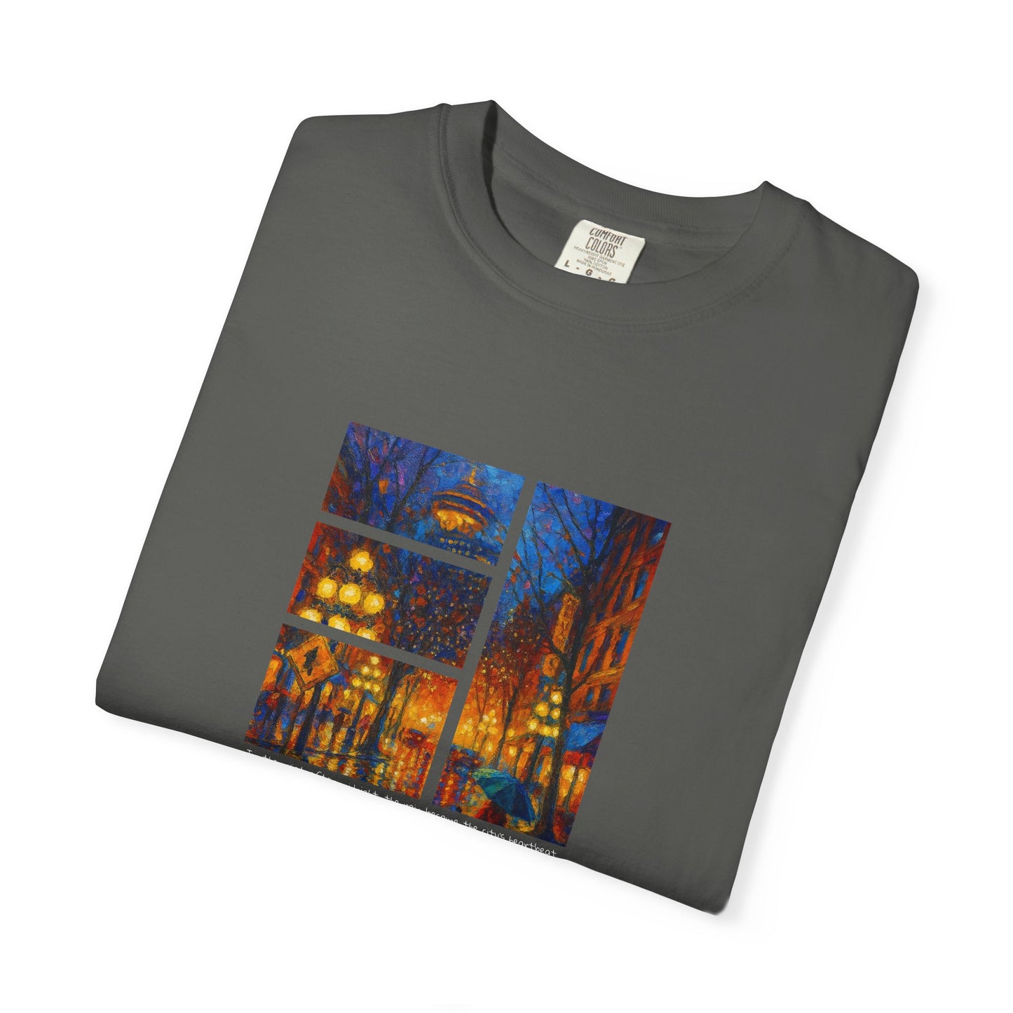 T-Shirt: Reflections No. 1 — “Gastown Night” | Inspiro Art Studio by John Rinaldo