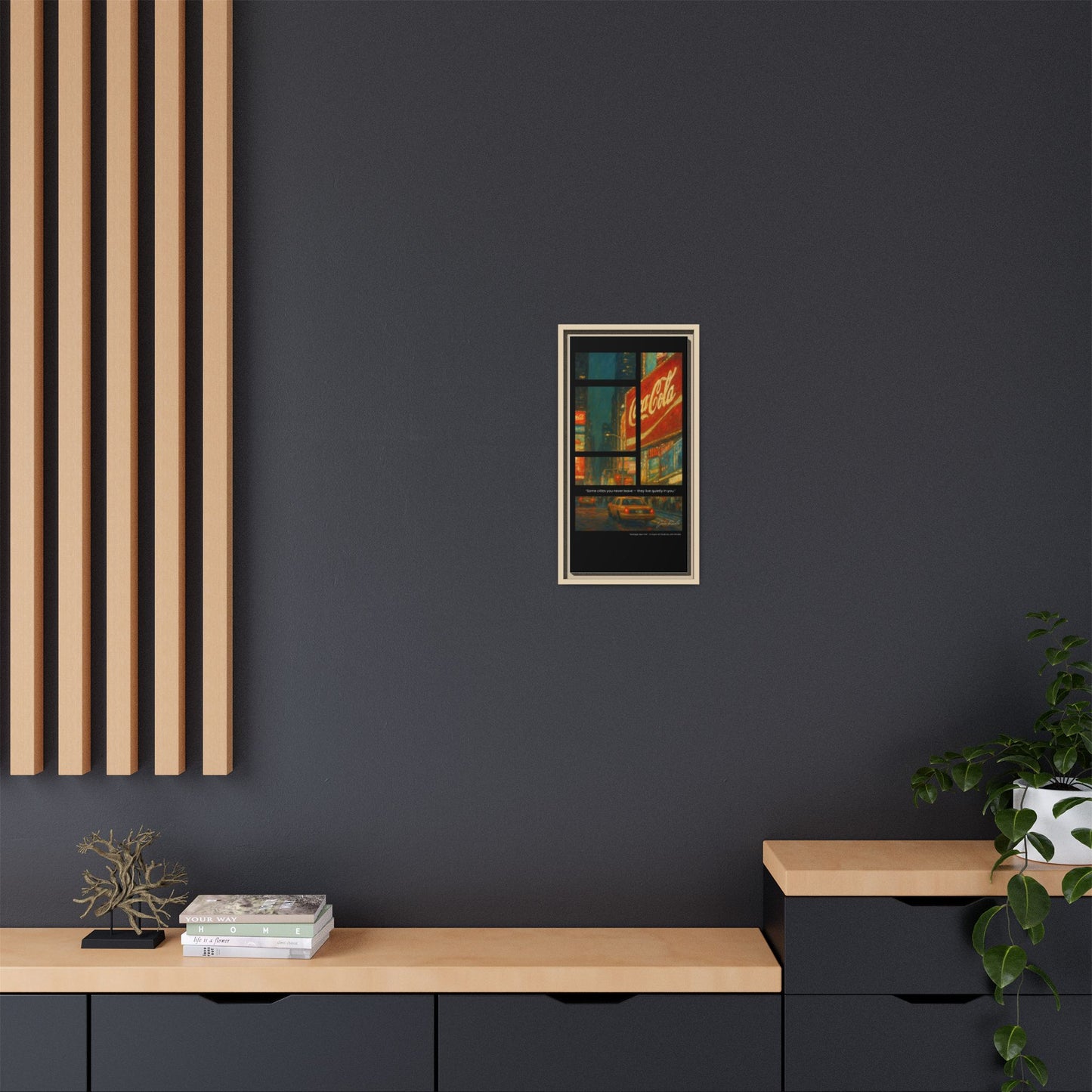 “Nostalgia, New York” – Reflections Collection Framed Matte Canvas Print | Inspiro Art Studio by John Rinaldo