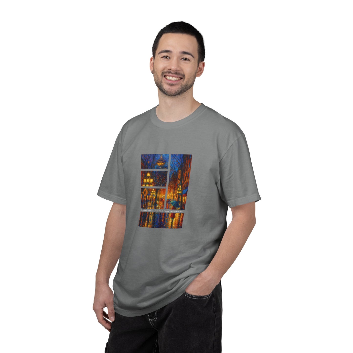 T-Shirt: Reflections No. 1 — “Gastown Night” | Inspiro Art Studio by John Rinaldo
