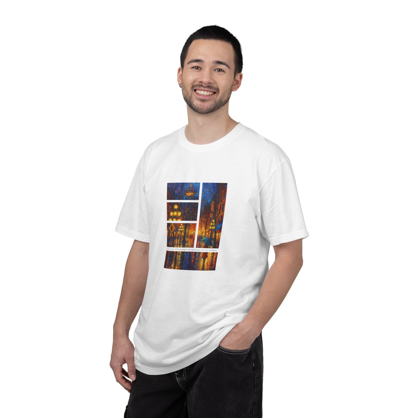 T-Shirt: Reflections No. 1 — “Gastown Night” | Inspiro Art Studio by John Rinaldo