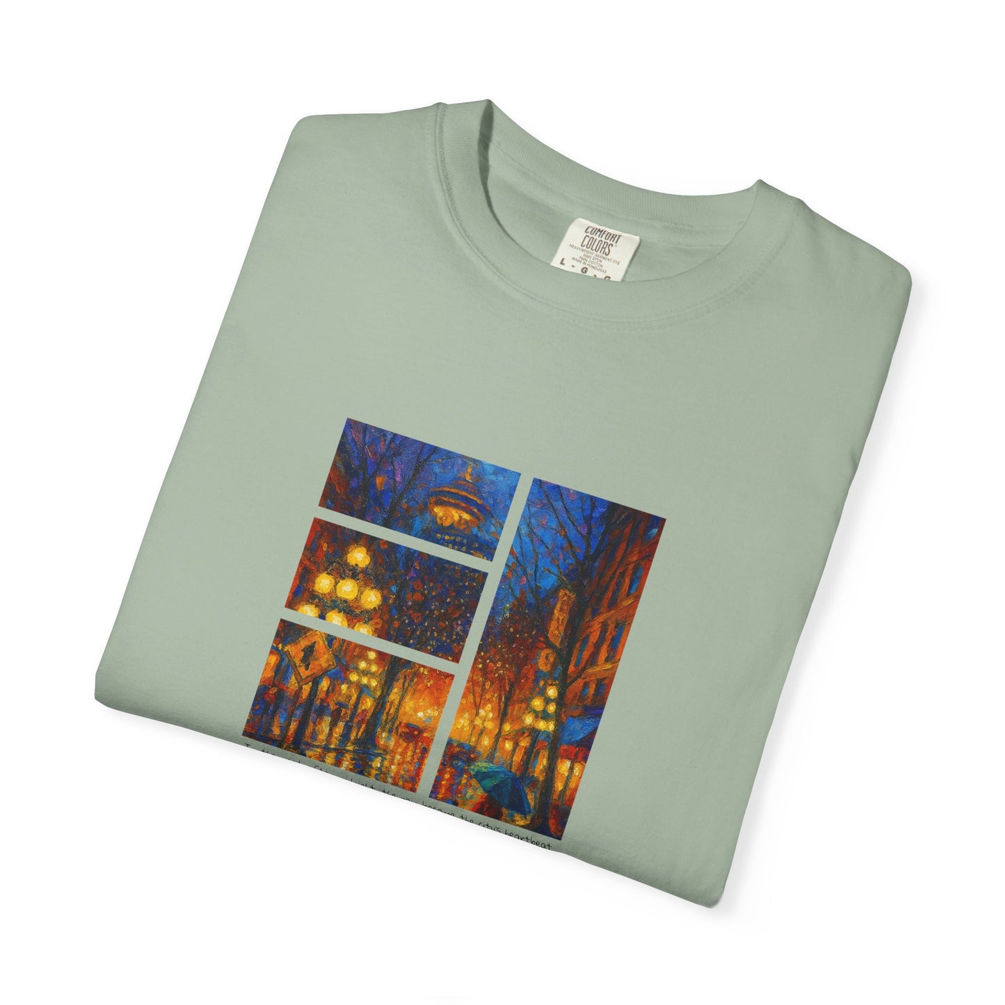 T-Shirt: Reflections No. 1 — “Gastown Night” | Inspiro Art Studio by John Rinaldo