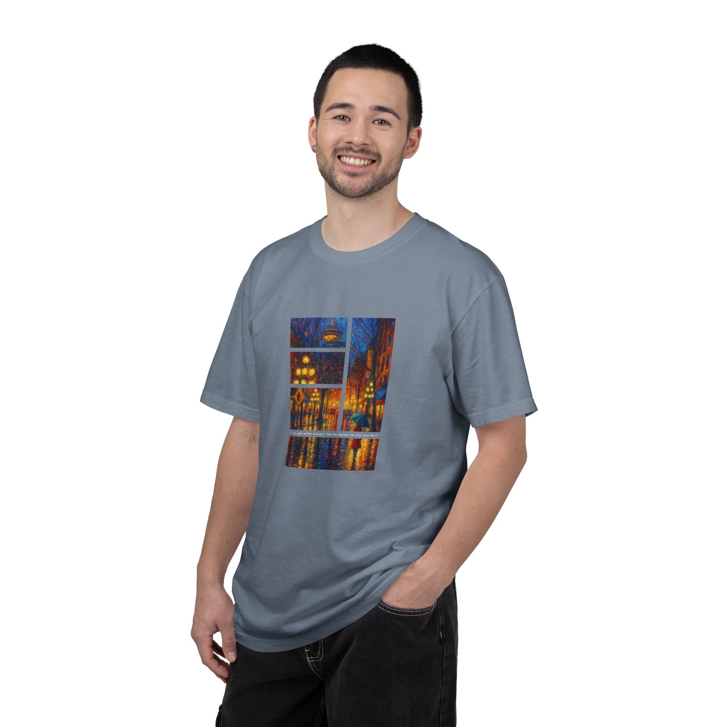 T-Shirt: Reflections No. 1 — “Gastown Night” | Inspiro Art Studio by John Rinaldo