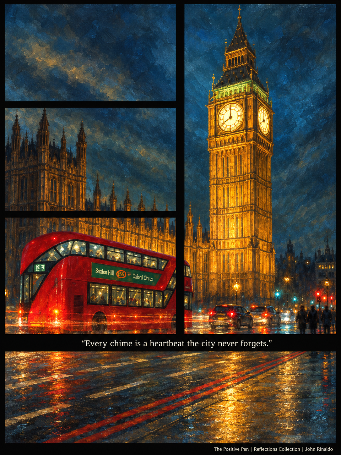 Big Ben — The Positive Pen Reflections Collection by John Rinaldo, 3:4 artwork