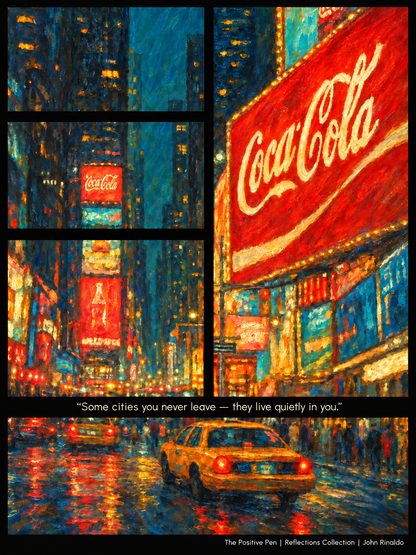 Nostalgia, New York — The Positive Pen Reflections Collection by John Rinaldo, 3:4 artwork